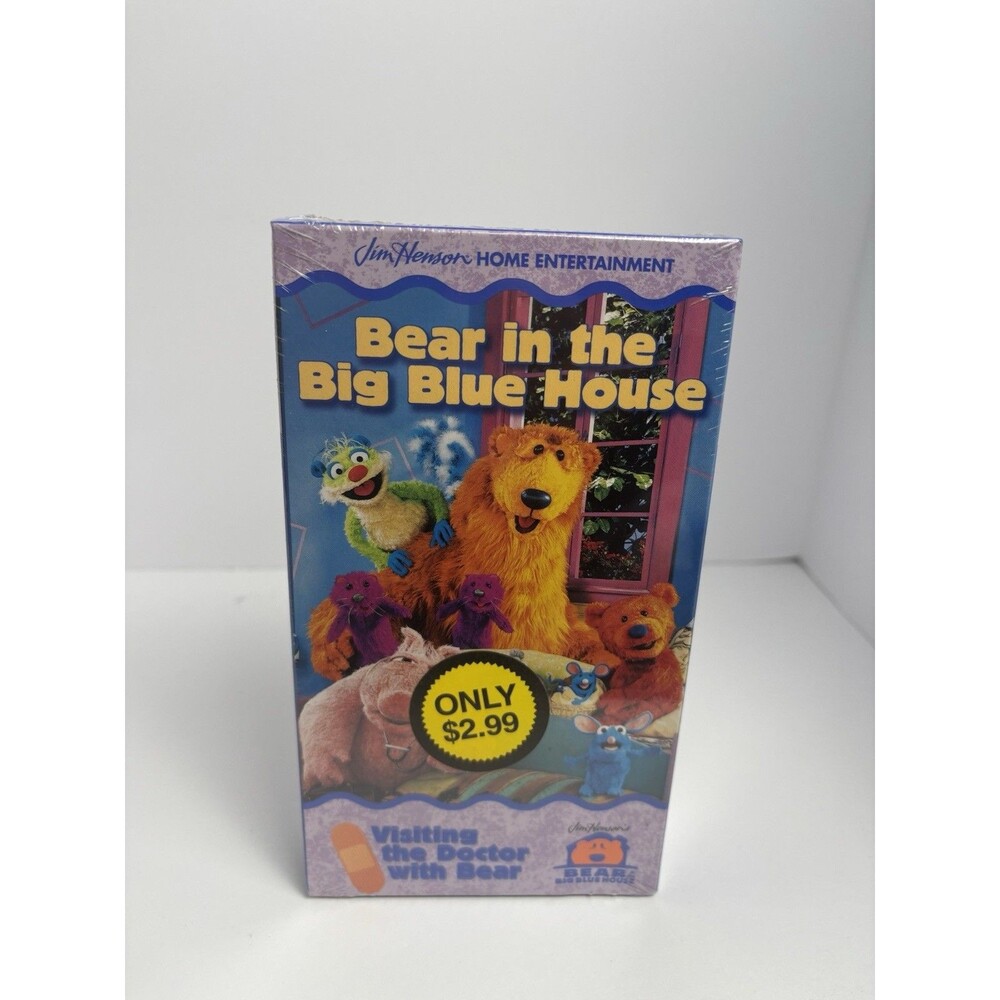 Factory Sealed Bear In The Big Blue House Visiting The Doctor With Bear VHS Tape